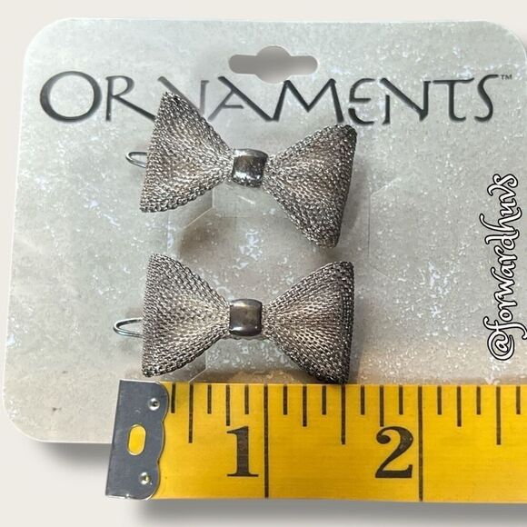 Vintage Silver-Tone Mesh Metal Hair Barrettes – \